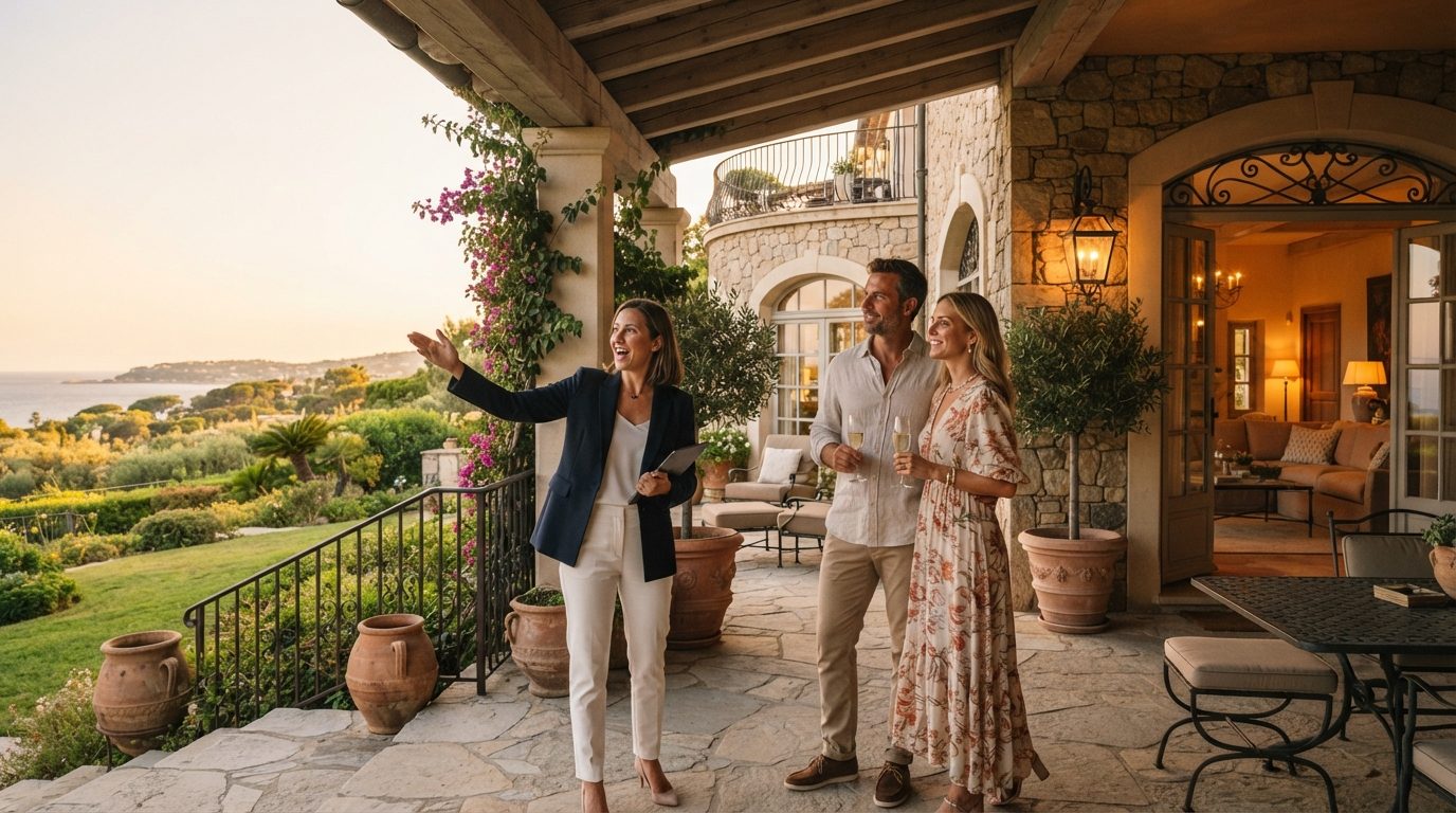 Vue d'un agent immobilier montrant une propriété off-market