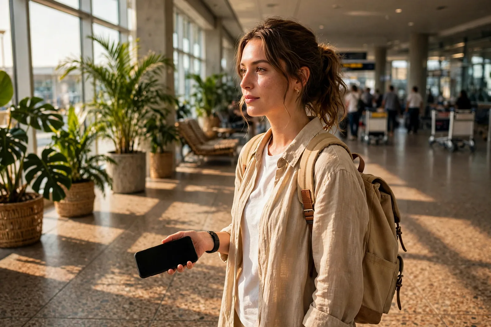 Utilisateur préparant un sac avec box de poche et ordinateur portable avant un déplacement